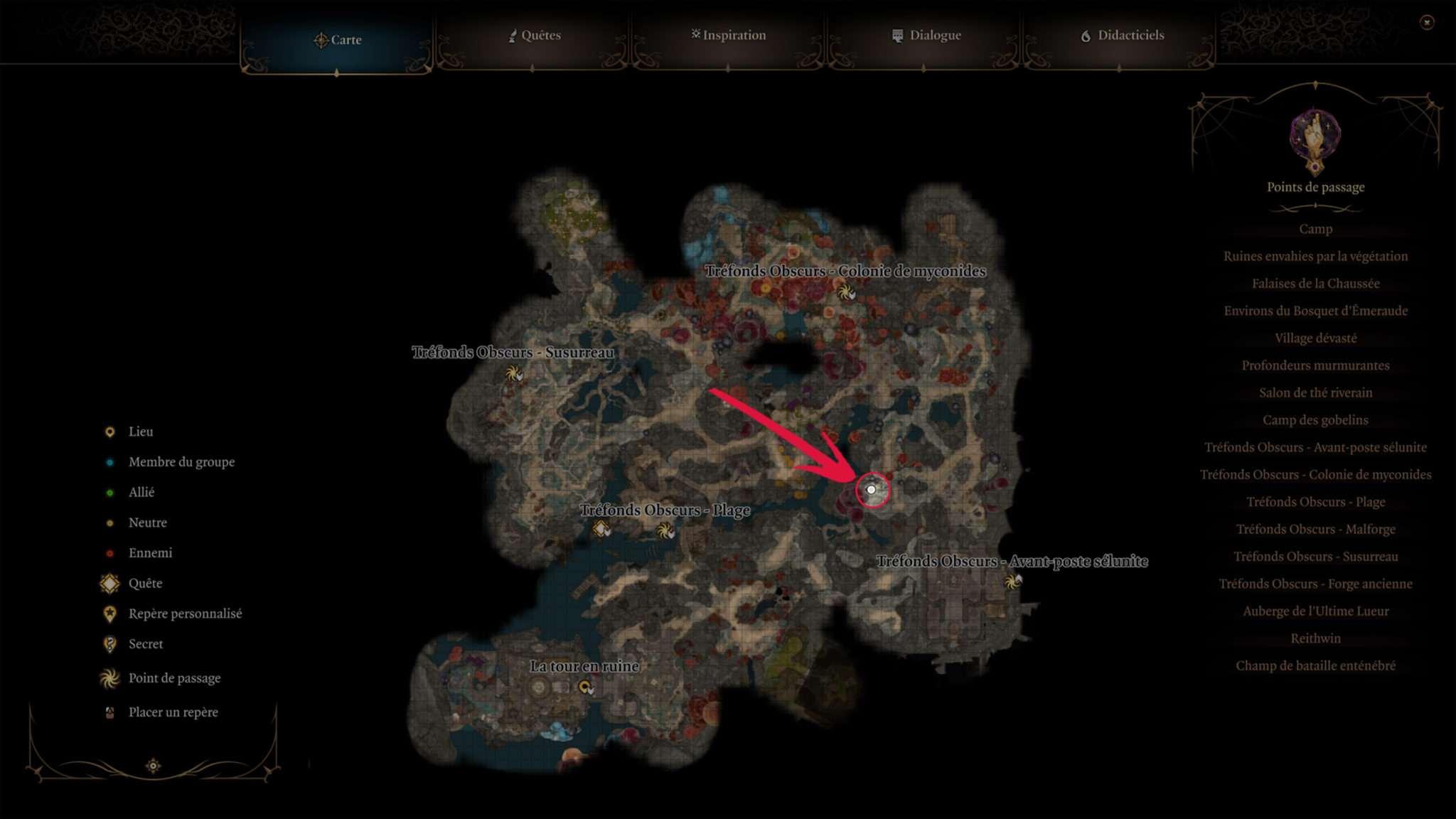 Baldur S Gate 3 Phalar Aluve O Trouver L Excalibur Drow Gamosaurus   Carte Emplacement Phalar Aluve Excalibur Drow Baldurs Gate 3 2048x1152 