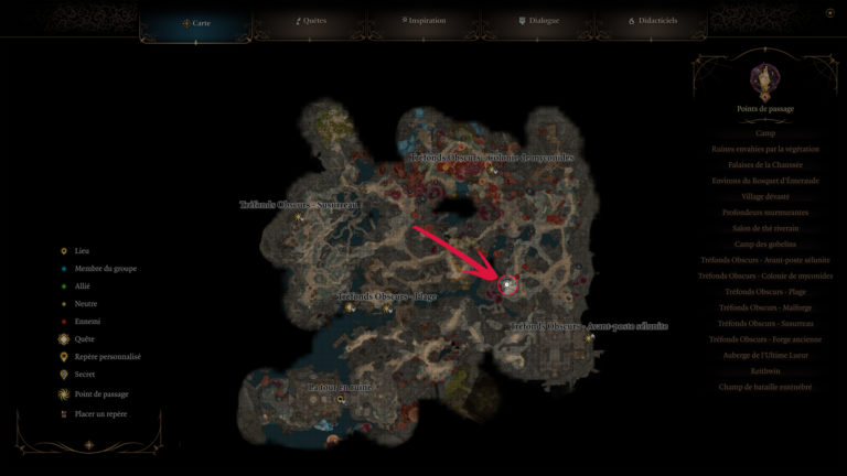 Baldur S Gate 3 Phalar Aluve O Trouver L Excalibur Drow Gamosaurus   Carte Emplacement Phalar Aluve Excalibur Drow Baldurs Gate 3 768x432 