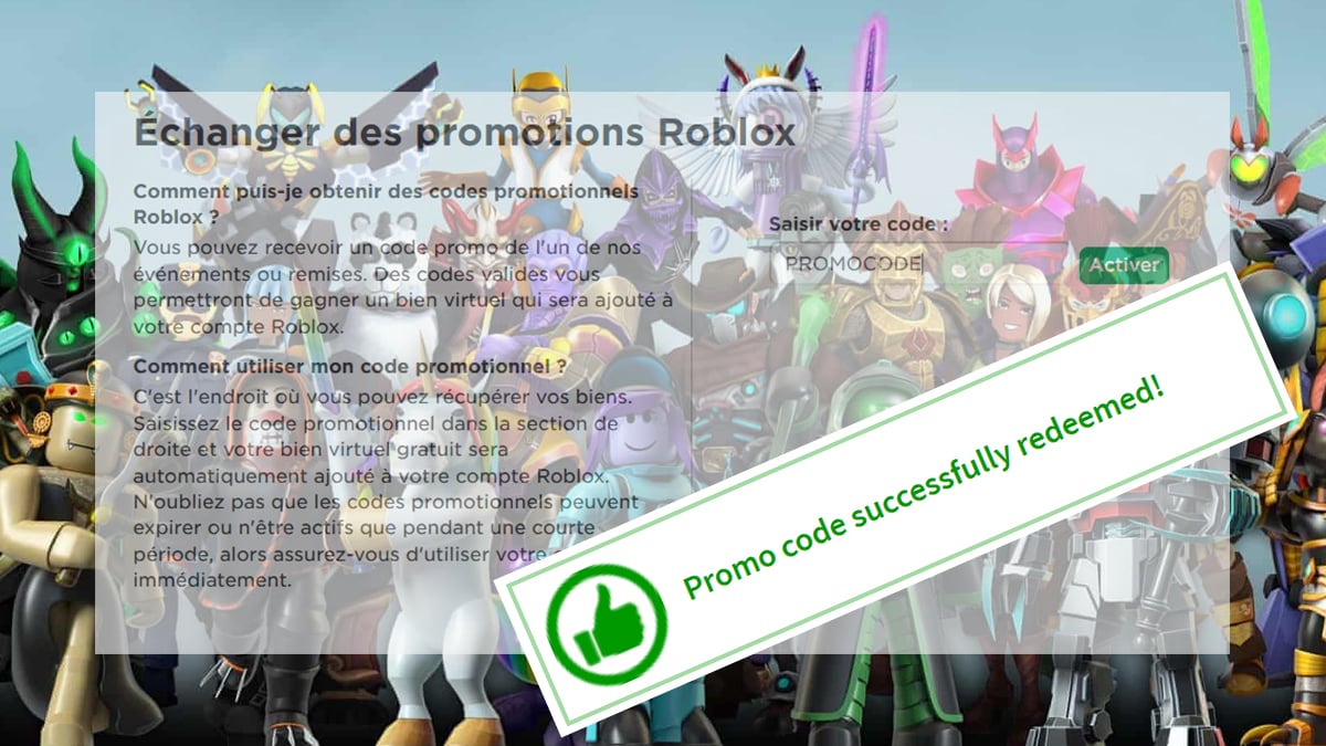 Roblox Tous Les Promo Codes Et Skins Gratuits Juillet 2021 - mettre un code robux dans roblox